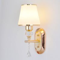 壁灯卧室床头灯现代简约创意led水晶客厅过道灯壁灯走廊墙壁酒店