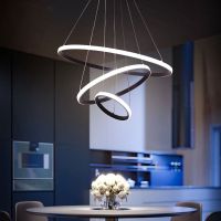 2019网红环形吊灯现代简约创意个性圆环客厅餐厅吊灯北欧风格灯具