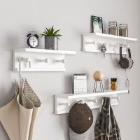 墙壁衣服挂钩衣帽架实木衣架门后挂衣钩排钩门上挂衣架墙上免打孔