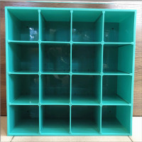 挂壁式毛巾架汽车美容洗车店放毛巾格子柜理发店发廊墙面收纳柜盒|挂壁式毛巾收纳柜[绿色]