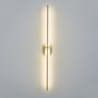 轻奢全铜壁灯客厅卧室床头灯设计师极简镜前灯酒店过道长条墙壁灯