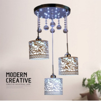 餐厅吊灯三头led现代简约个性创意田园过道灯吧台吊灯具走廊吊灯