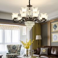 欧式客厅吊灯大厅水晶灯别墅简约现代餐厅卧室灯饰简欧灯具套餐