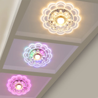 水晶过道灯创意走廊灯玄关灯led入户客厅彩色射灯