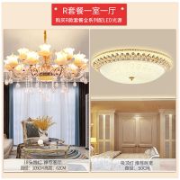欧式灯具套餐组合客厅成套灯具奢华水晶吊灯全屋四室两厅全房灯具|R套餐一室一厅