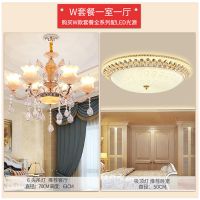 欧式灯具套餐组合客厅成套灯具奢华水晶吊灯全屋四室两厅全房灯具|W套餐一室一厅