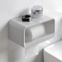 北欧卫生间纸巾盒防水免打孔厕所壁挂式厕纸盒抽卷纸卫生纸置物架