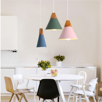 北欧创意个性风餐厅单头马卡龙吊灯现代简约奶茶店床头宿舍小吊灯