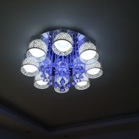 led吸顶灯客厅灯水晶灯具现代简约温馨房间灯可调光变色大厅卧室