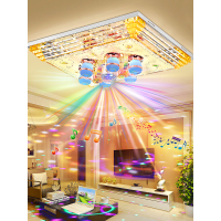 2020新款水晶灯蓝牙音乐客厅七彩灯吸顶大灯简约现代大厅led灯具a
