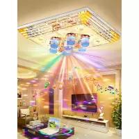 2020新款水晶灯蓝牙音乐客厅七彩灯吸顶大灯简约现代大厅led灯具a