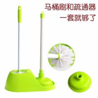 家用马桶刷底座真空疏通器套装厕所无死角洁厕刷清洁坐便器的刷子