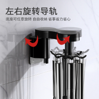 厨房锅铲架旋转挂钩勺子铲子挂架壁挂置物架收纳架壁挂式收纳架子