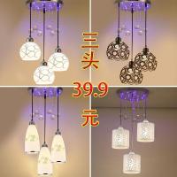 北欧创意餐厅吊灯三头现代简约个性饭厅灯客厅餐桌吧台卧室吊灯具
