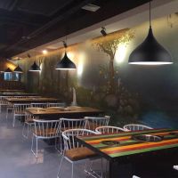 简约现代吊灯创意个性工业风餐厅吧台餐饮美发店办公室灯工矿灯罩