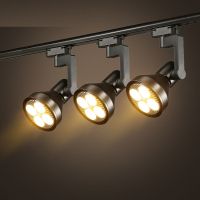 服装店射灯led超亮 轨道灯聚光cob导轨单射灯展厅明装背景墙射灯