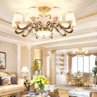 欧式吊灯奢华大气卧室餐厅灯 现代简约吸顶灯具玉石客厅吊灯3323