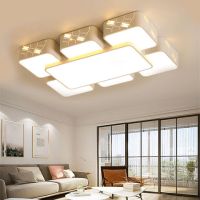 全屋灯具套餐led吸顶灯客厅灯现代简约卧室房间灯具餐厅阳台灯饰|水晶满天星95*65cm72瓦 单色白光