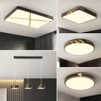 轻奢北欧风现代简约客厅灯具大气家用四室两厅高档全屋吸顶灯套餐