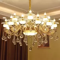 新款欧式客厅吊灯装饰大气led卧室灯水晶餐厅吊灯家用锌合金灯具