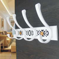 太空铝牙白色挂衣钩壁挂墙壁挂墙上挂钩排钩衣帽钩衣服挂钩免打孔