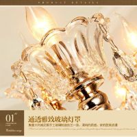 欧式吊灯客厅水晶轻奢楼中楼灯臂发光简约现代简欧餐厅灯卧室灯具
