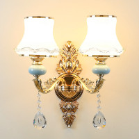 水晶客厅壁灯欧式卧室会所背景墙奢华壁灯简约现代床头灯过道灯