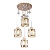 led水晶餐吊灯欧式现代简约餐吊灯创意吧台卧室书房餐桌吊灯具