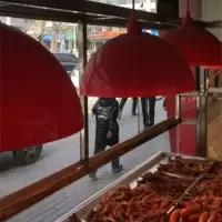 熟食店水果店红色塑料灯罩板栗专用餐厅食堂超市吊灯罩