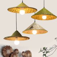 斗笠灯草帽灯竹编吊灯竹艺灯复古灯具火锅店农家乐吊灯餐厅竹吊灯