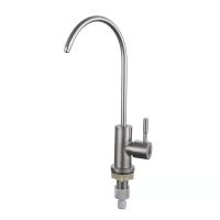 304不锈钢家用厨房净水器4分2分水龙头直饮纯水机过滤器滤芯|4分圆柱304净水器水龙头340g 2个快接2米PE