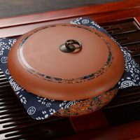 茶盒大号紫砂普洱罐子茶缸密封罐醒茶叠加热卖茶叶罐七子饼|普洱图腾1饼装