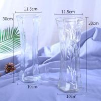 鲜花插花瓶透明简约富贵竹百合大号六角水培花瓶玻璃花瓶家用客厅|(30六角平面款+郁金香款) 大