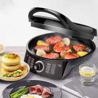 新款家用电饼铛旋钮火力调节双面烙烤煎饼机lr-x2901海贝P4