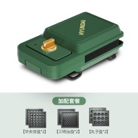 韩国三明治机早餐机家用小型轻食华夫饼面包多功能吐司压烤机|远山绿+鸡蛋仔盘