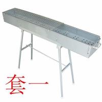 烧烤架商用摆摊大号木碳烧烤炉户外加厚加宽烧烤架子全套F4|一米二长炉子套餐一