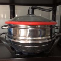 家用韩式多功能电炒锅电热锅电火锅元宝锅X6|黑色麦饭石带蒸笼