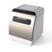 免安装洗碗机厨房全自动烘干智能家用台式臭氧消毒式刷碗机|金色[全自动]6套餐具+沥水烘干