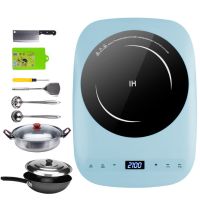 电磁炉家用特价爆炒多功能火锅炉电池炉灶饭煲|套餐4/ZK11水滴蓝