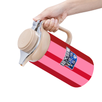 电热水壶家用防烫自动断电烧水壶防干烧电水壶保温壶不锈钢大容量|中国红(薄款) 底座线长0.6米