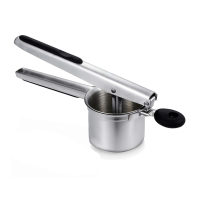 德国304不锈钢土豆泥压泥器 手动榨汁器菜馅挤水器橙子柠檬原汁机|硅胶款小号固底黑色