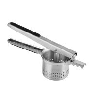 德国304不锈钢土豆泥压泥器 手动榨汁器菜馅挤水器橙子柠檬原汁机|鳄齿款小号则孔(黑色)