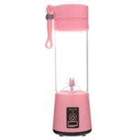 迷你充电便携式全自动多功能榨汁杯水果蔬菜料理杯小型榨汁机|粉色 加强动力六叶塑料杯身