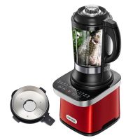 德国破壁机加热家用全自动多功能料理机豆浆机搅拌榨汁机|不绣钢高配款【中国红】