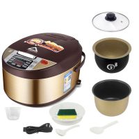 红三角集团多功能电饭煲3l4l5l智能电饭锅预约定时特价|(双胆)电脑型+黄晶胆+球釜胆+盖子 4L(推荐2-5人用)