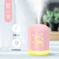 加湿器家用卧室大容量充电静音孕妇婴儿车载香薰usb迷你喷雾风扇|粉小鹿