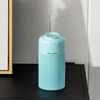 触控加湿器办公家用卧室静音桌面车载空气净化加湿器迷你宿舍学生|北极蓝 [普通款]送充电线+棉棒