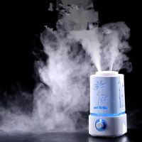 团宝加湿器家用静音卧室孕妇婴儿办公室桌面空调房净化迷你香薰机|226蓝色带彩灯