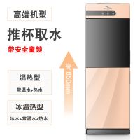 新款饮水机家用立式冷热桶装水全自动制冷制热双门冰温热节能开水|铂金色-金属侧板高85CM 温热(常温水+热水)