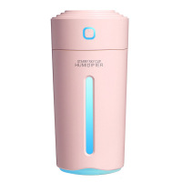 车载加湿器香薰香水喷雾usb风扇空气净化消除异味车内用迷你氧吧|星空杯可充电款加湿器[粉色]送精油